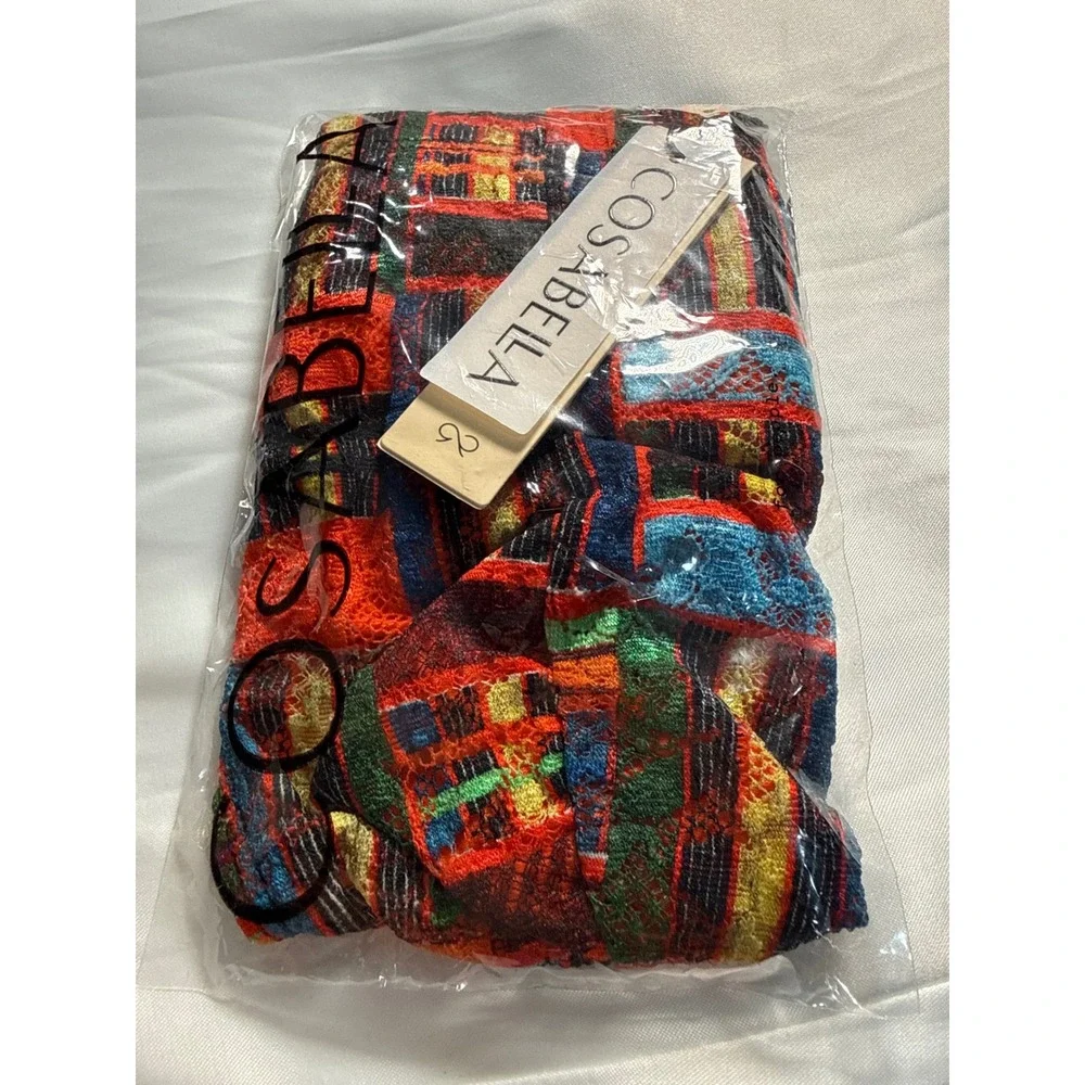 Cosabella Never Say Never Men's Lace G-String Thong Kente Print‎ Italian Lace XL